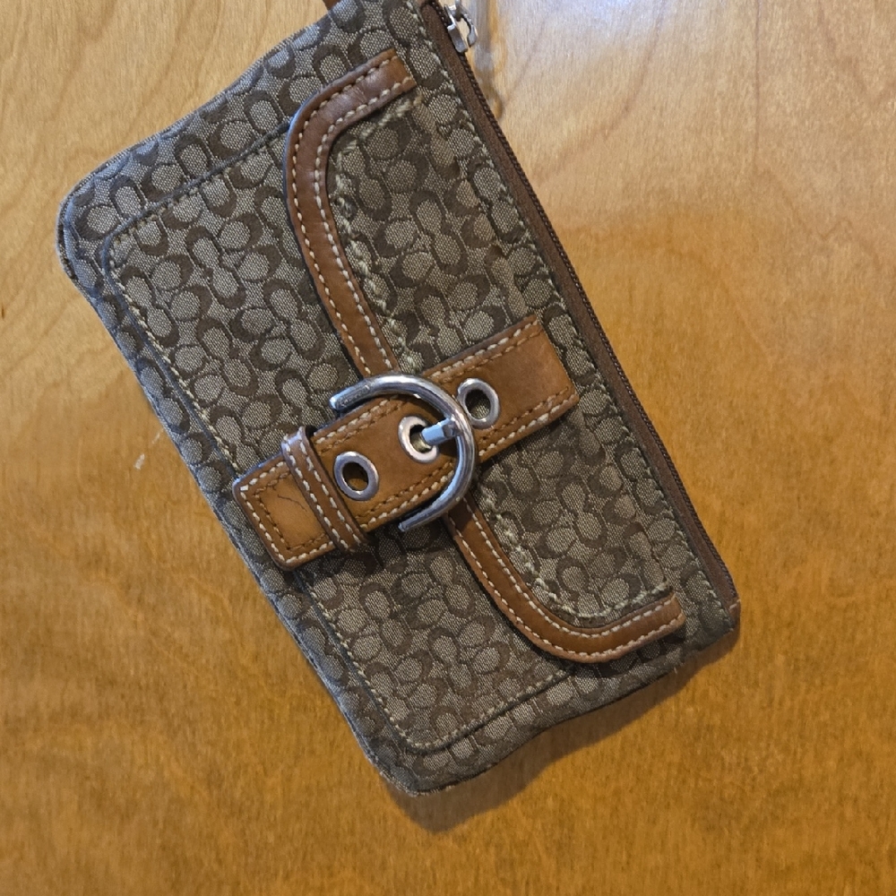 Coach Brown and Tan Soho Wristlet